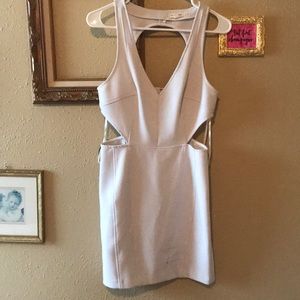 White dress with cut outs